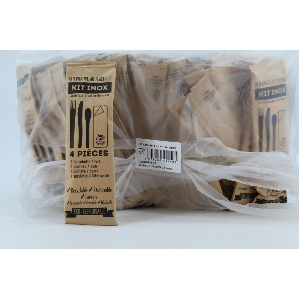 50 KITS COUVERTS INOX 4/1