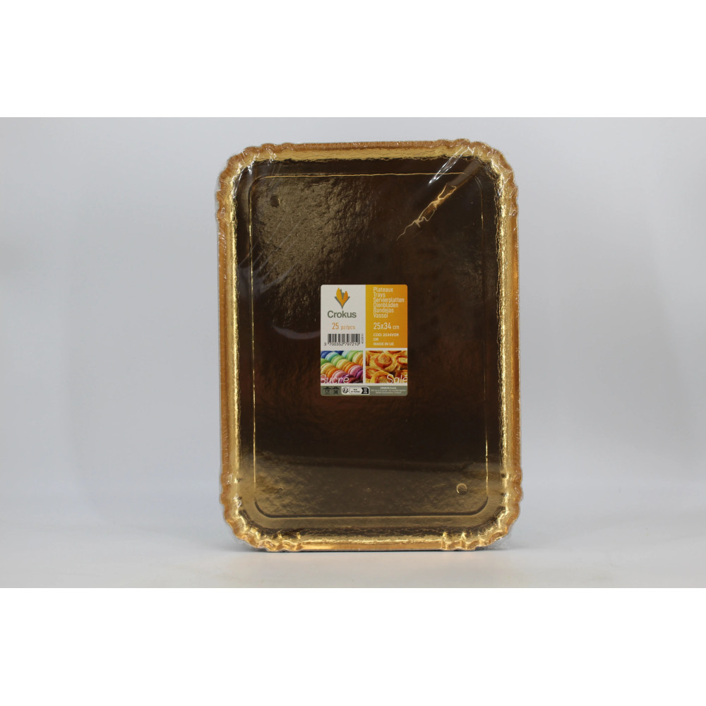 25 PLATEAUX TRAITEUR OR 25X34