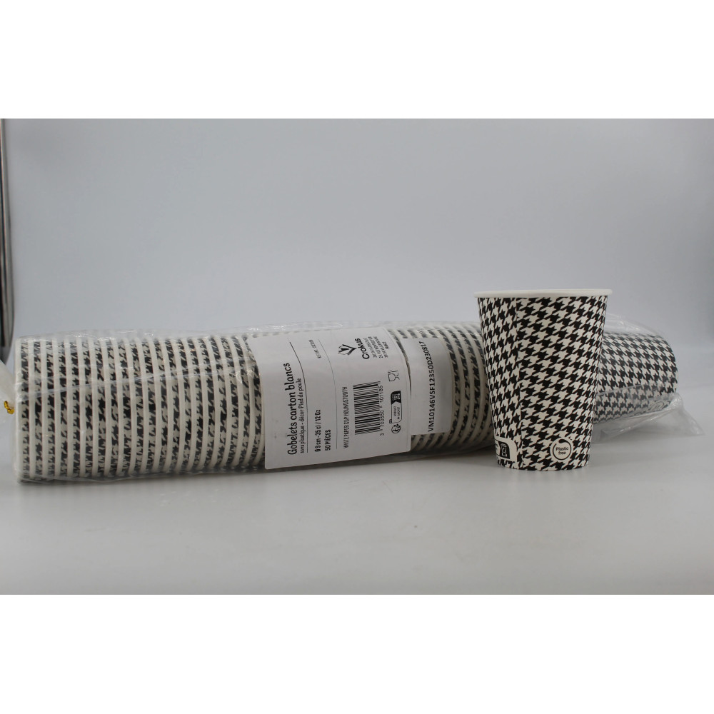 50 GOBELET CARTO BLANC 9CM 35CL