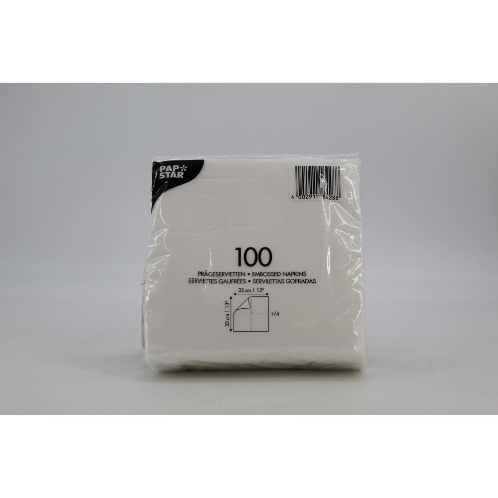100 SERV 1 PLI 33X33 BLANC